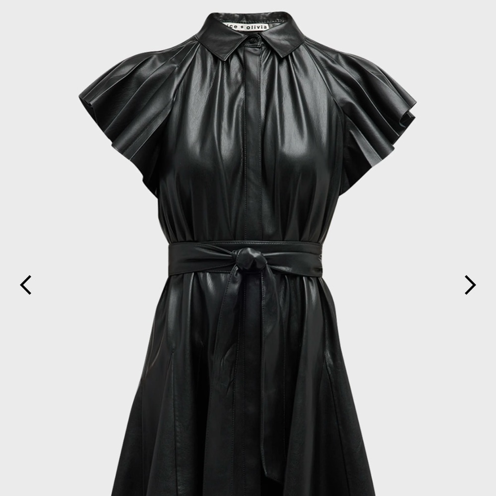 Alice and Olivia dress new with tags faux leather new never worn